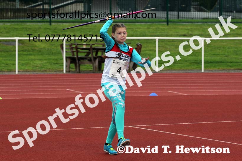 Women and Girls javelin, 2021 North Eastern Track and Field Champs., Middesbrough. Photo: David T. Hewitson/Sports for All Pics